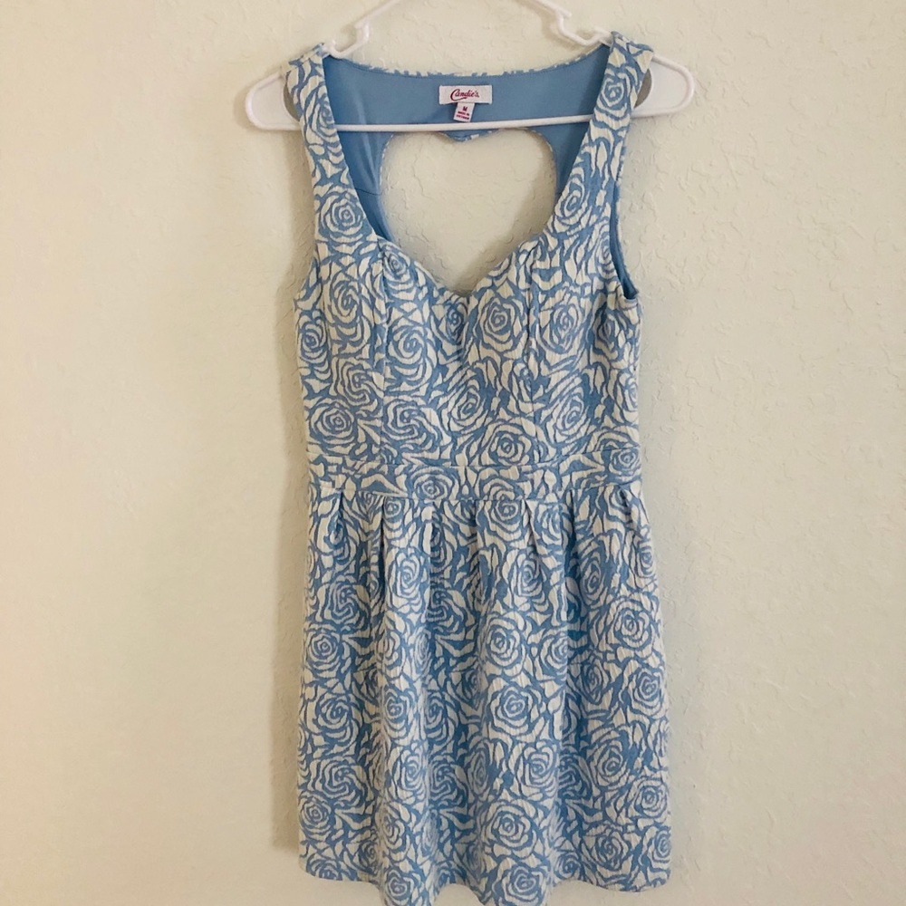 Blue and white floral “Candies” cocktail dress